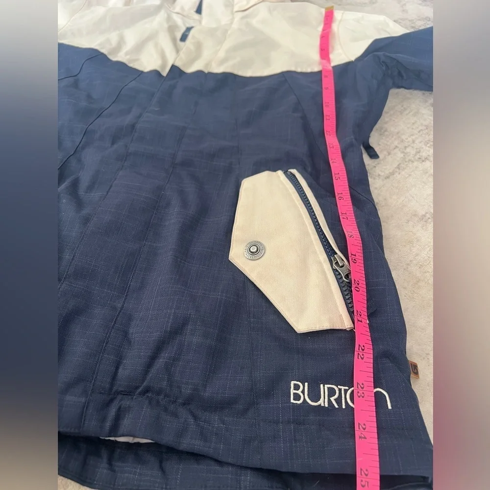 Burton Priscilla Women’s Snowboard Ski Jacket Navy Tan Size S Dryride